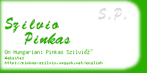 szilvio pinkas business card